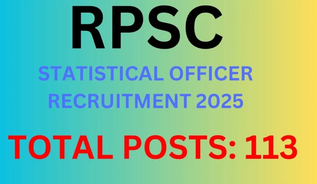 Statistical Officer Recruitment